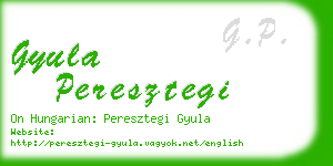 gyula peresztegi business card